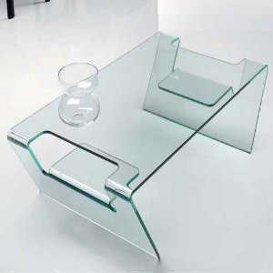 Mueble de cristal transparente templados